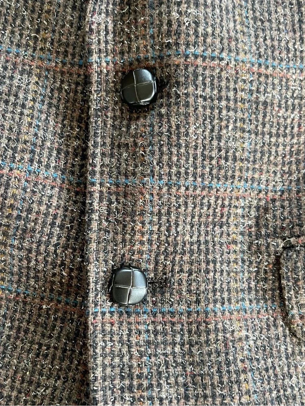 Men's Brown Textured Wool-Blend Blazer - Tailored Two-Button Sport Coat